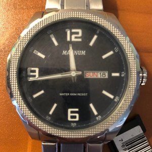 Magnum Silver Mens Wrist Watch NWT (MA34049A)